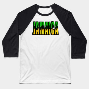 Jamaican flag colors drips Reggae Rocksteady Jamaicans Jamaica Baseball T-Shirt
